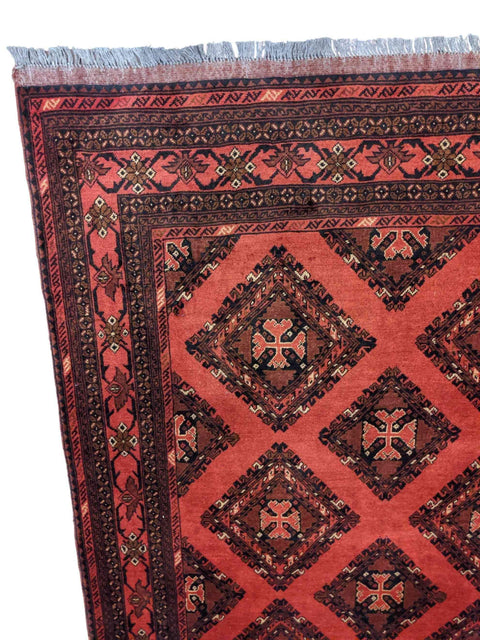 200 x 156 cm mohammadi Traditional Red Rug - Rugoutlet