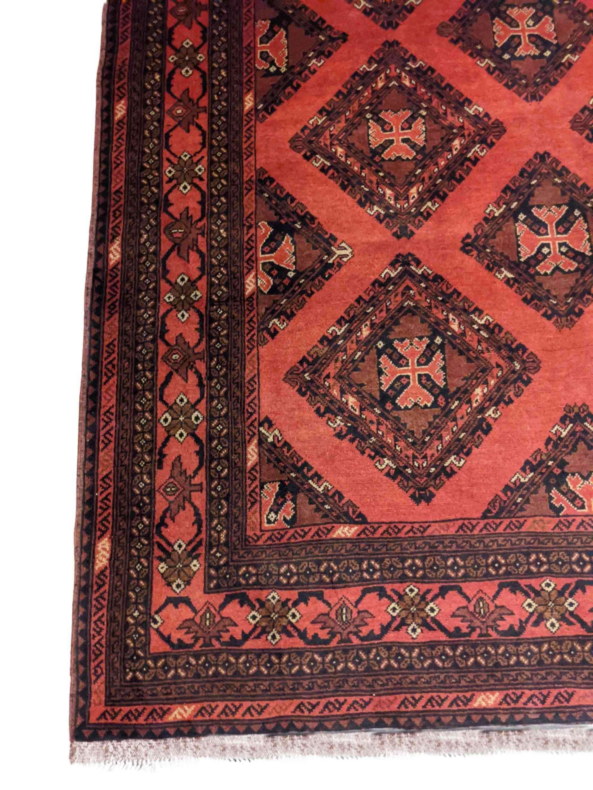 200 x 156 cm mohammadi Traditional Red Rug - Rugmaster