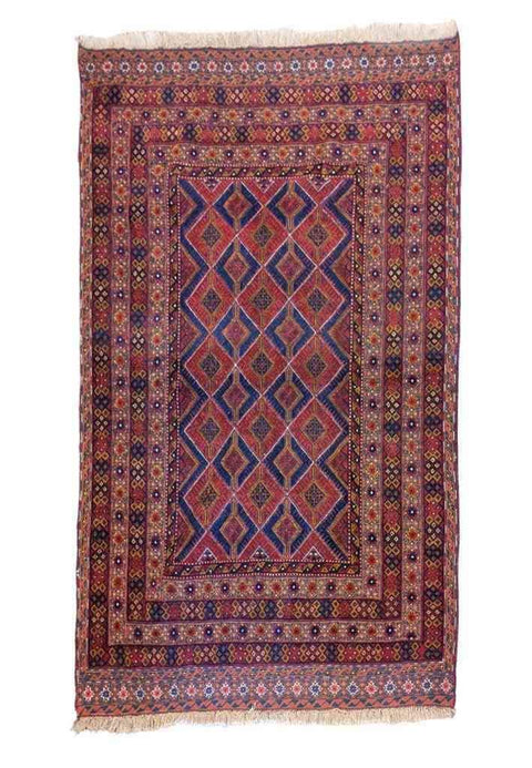 200 x 157 cm Afghan Mushwani Natural Dye Tribal Red Rug - Rugmaster