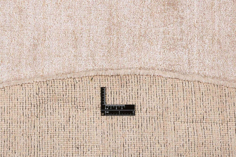 200x200 cm Viscose Offwhite round rug - Rugoutlet