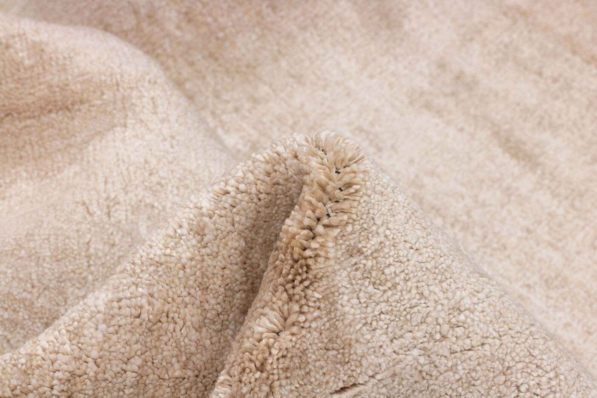 200 x 200 cm Indian Viscose Beige Rug-Robusto, Steel Round - Rugmaster