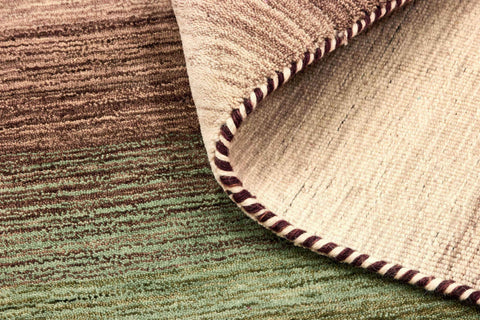200x140 cm wool Beige Rug-HLC200114, Green Multi - Rugoutlet