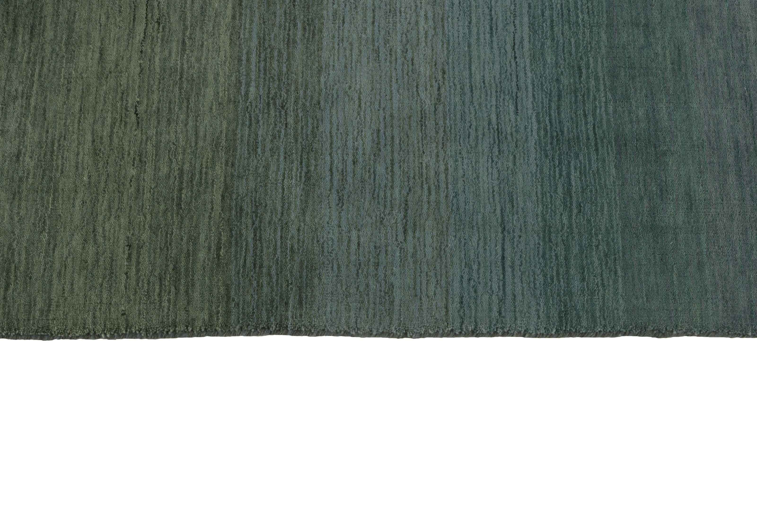 200 x 200 cm Indian Wool Blue Rug-6029, Grey Blue - Rugmaster