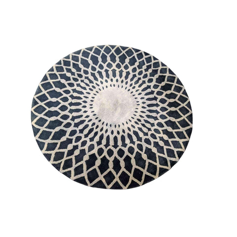 200 x 200 cm Handmade Brown Round Rug - Rugoutlet