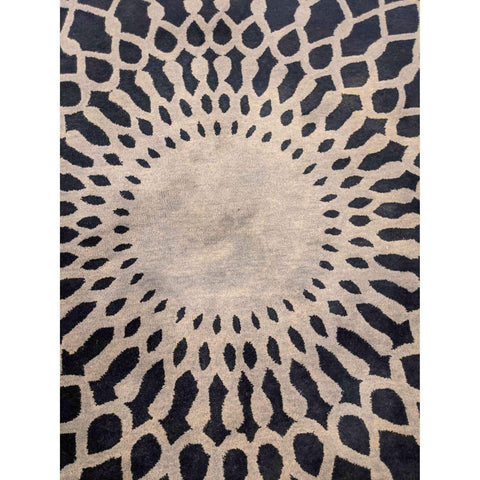 200 x 200 cm Modern Handmade Brown Round Rug - Rugmaster