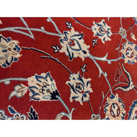 200 x 200 cm Silk and wool Traditional Red Rug - Rugoutlet