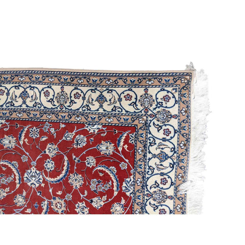 200 x 200 cm Silk and wool Traditional Red Rug - Rugoutlet