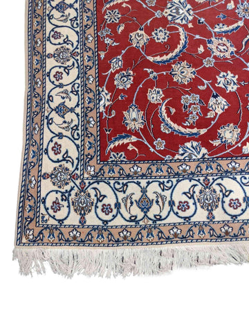 200 x 200 cm Silk and wool Traditional Red Rug - Rugoutlet