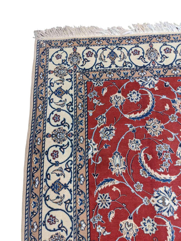 200 x 200 cm Silk and wool Traditional Red Rug - Rugoutlet