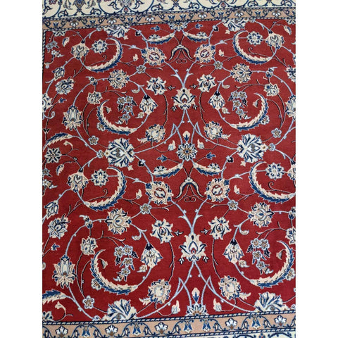 200 x 200 cm Silk and wool Traditional Red Rug - Rugoutlet