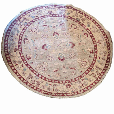 200 x 200 cm Ziegler Round Beige Rug - Rugmaster