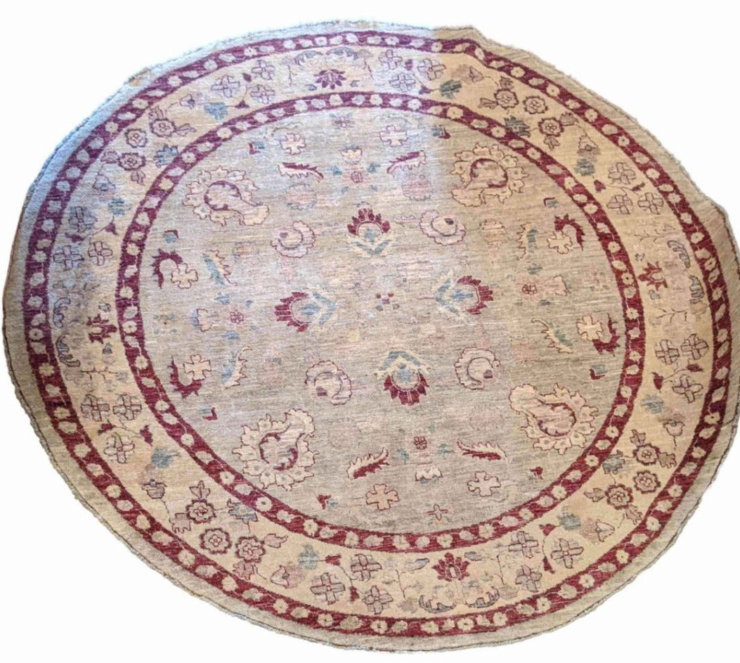 200 x 200 cm Ziegler Round Beige Rug - Rugoutlet