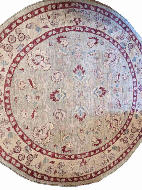 200 x 200 cm Ziegler Round Beige Rug - Rugmaster