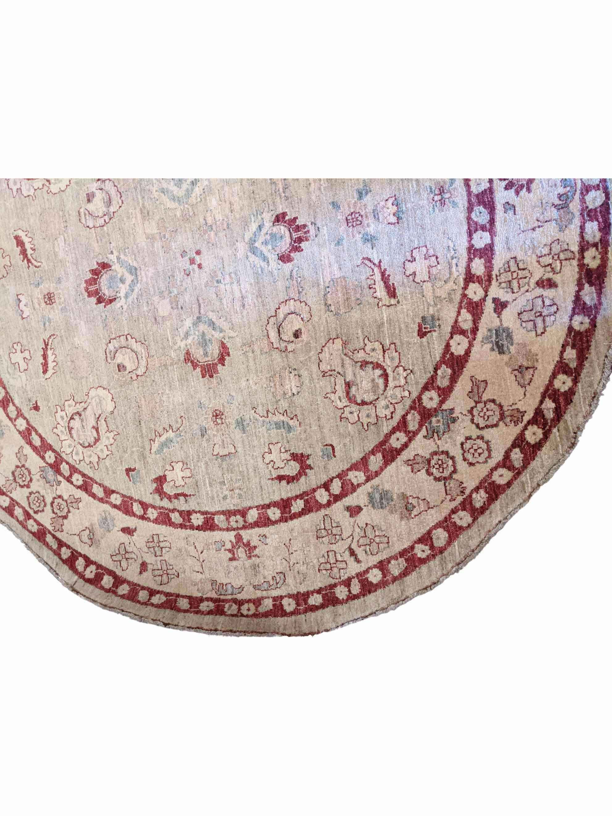 200 x 200 cm Ziegler Round Beige Rug - Rugoutlet