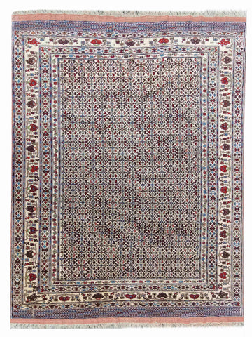 200 x 275 cm Fine Afghan Silk Tribal Grey Rug - Rugoutlet