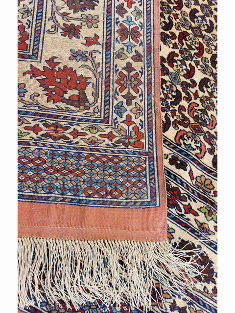 200 x 275 cm Fine Afghan Silk Tribal Grey Rug - Rugoutlet