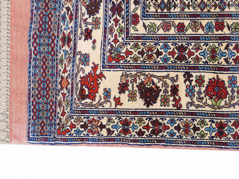 200 x 275 cm Fine Afghan Silk Tribal Grey Rug - Rugoutlet