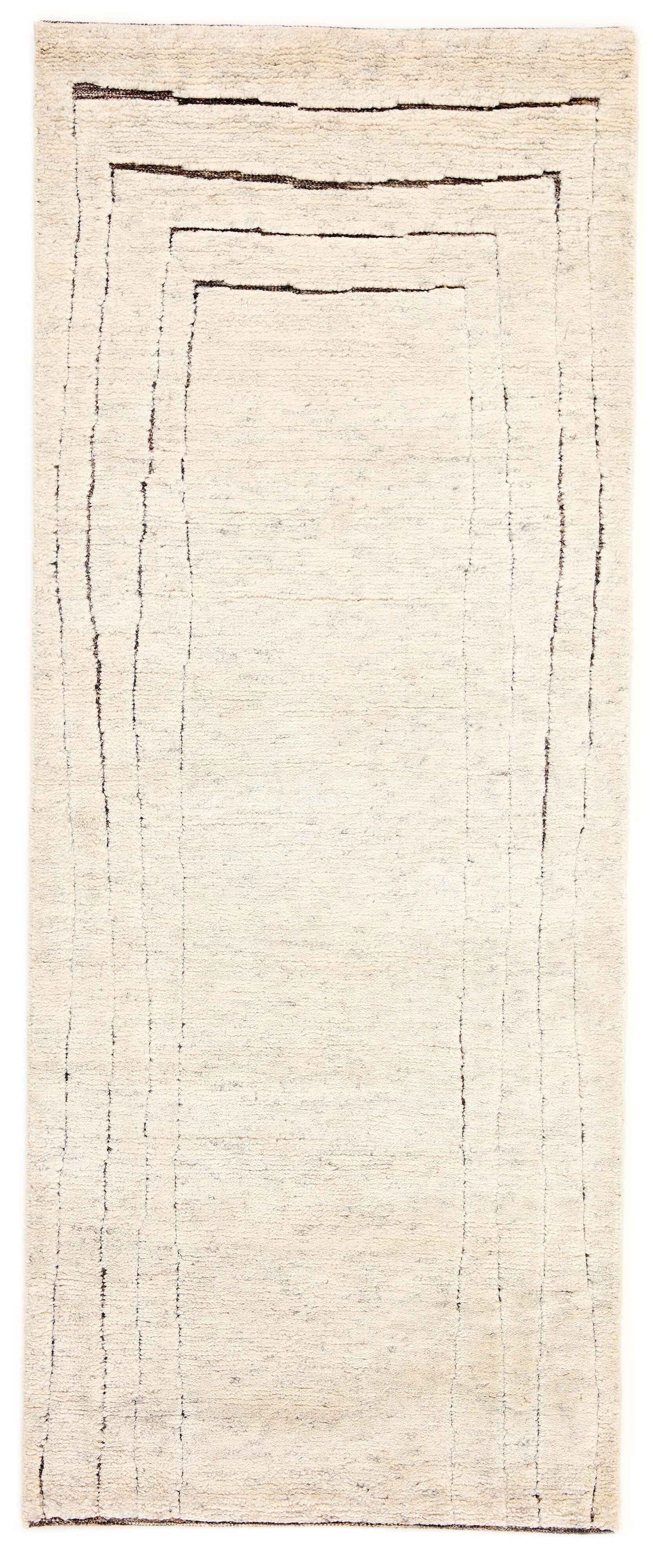 200x85 cm  Indian Wool Multicolor Rug-Desert, Natural