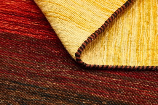 200x140 cm  Indian Wool Multicolor Rug-HLD180805, Black Terra