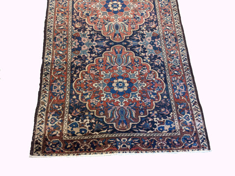 201 x 132 cm old bakhtiyar Traditional Brown Rug - Rugoutlet
