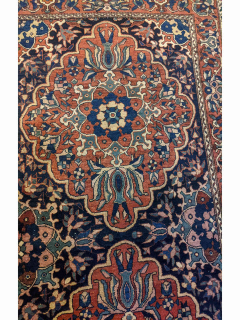 201 x 132 cm old bakhtiyar Traditional Brown Rug - Rugoutlet