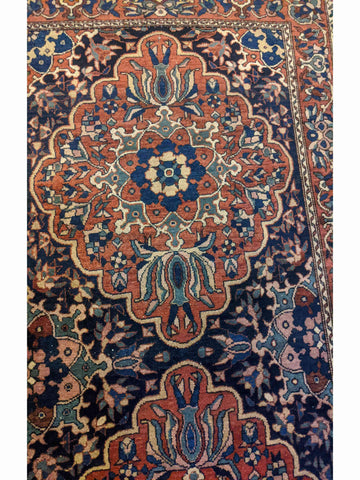 201 x 132 cm old bakhtiyar Traditional Brown Rug - Rugoutlet