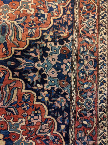 201 x 132 cm old bakhtiyar Traditional Brown Rug - Rugoutlet
