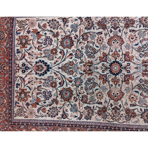 201 x 132 cm Old Kashan Antique Orange Rug - Rugmaster