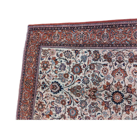 201 x 132 cm Old Kashan Antique Orange Rug - Rugoutlet