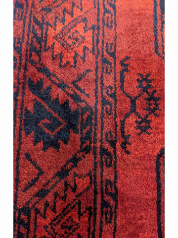 202 x 128 cm old red afghan Tribal Red Rug - Rugoutlet