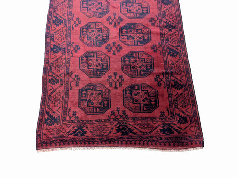 202 x 128 cm old red afghan Tribal Red Rug - Rugoutlet