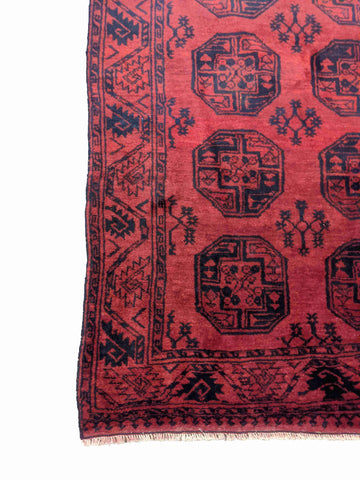 202 x 128 cm old red afghan Tribal Red Rug - Rugoutlet