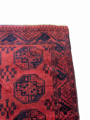 202 x 128 cm old red afghan Tribal Red Rug - Rugoutlet