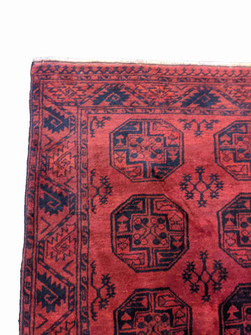 202 x 128 cm old red afghan Tribal Red Rug - Rugoutlet