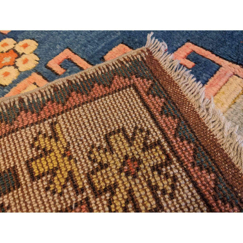 202 x 129 cm Turkish Karz Traditional Blue Rug - Rugoutlet
