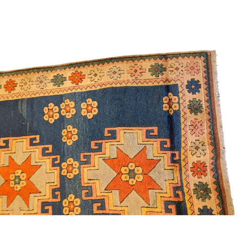202 x 129 cm Turkish Karz Traditional Blue Rug - Rugmaster
