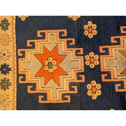 202 x 129 cm Turkish Karz Traditional Blue Rug - Rugmaster