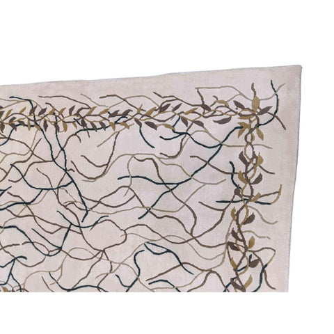 202 x 160 cm Modern White Floral Rug - Rugmaster