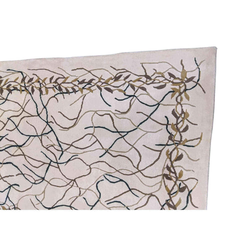 202 x 160 cm White Floral Rug - Rugoutlet