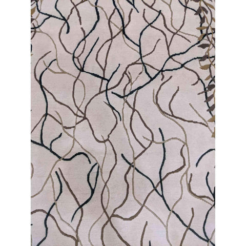 202 x 160 cm Modern White Floral Rug - Rugmaster