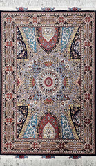 Silk & Fine Persian Tabriz Traditional Wool Rug 153 x 108 cm (5.02 x 3.54 ft)