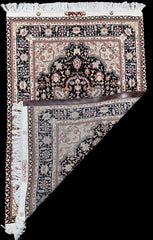 Silk & Fine Persian Tabriz Traditional Wool Rug 155 x 104 cm (5.07 x 3.41 ft)