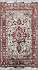 Silk & Fine Persian Tabriz Traditional Wool Rug 160 x 102 cm (5.25 x 3.34 ft)