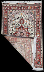 Silk & Fine Persian Tabriz Traditional Wool Rug 160 x 102 cm (5.25 x 3.34 ft)