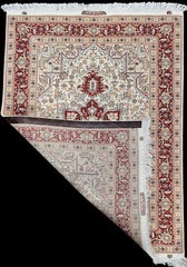 Silk & Fine Persian Tabriz Traditional Wool Rug 150 x 106 cm (4.92 x 3.48 ft)