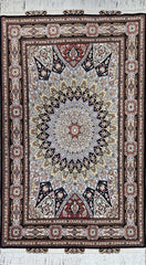 Silk & Fine Persian Tabriz Traditional Wool Rug 153 x 104 cm (5.02 x 3.41 ft)