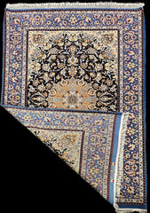 Silk & Fine Persian Isfahan Traditional Wool Rug 258 x 153 cm (8.47 x 5.02 ft)