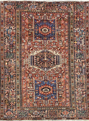 Fine Persian Gharajeh Traditional Wool Rug 207 x 147 cm (6.80 x 4.82 ft)