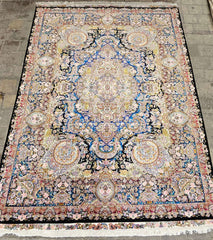 Silk & Fine Persian Tabriz Traditional Wool Rug 350 x 245 cm (11.48 x 8.04 ft)