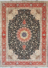 Silk & Fine Persian Tabriz Traditional Wool Rug 400 x 300 cm (13.12 x 9.84 ft)